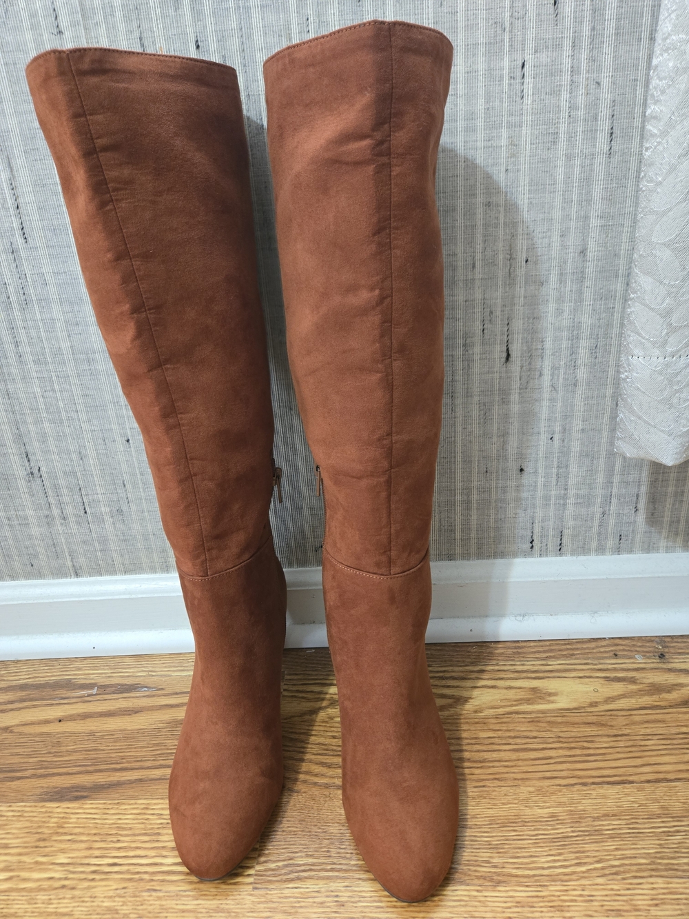 Women's Tall Suede Knee-High Boots - Rust Sz 6 1/2